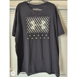 UNDER ARMOUR MEN SIZE 2XL LOOSE HEAT GEAR BLACK GRAPHIC T SHIRT